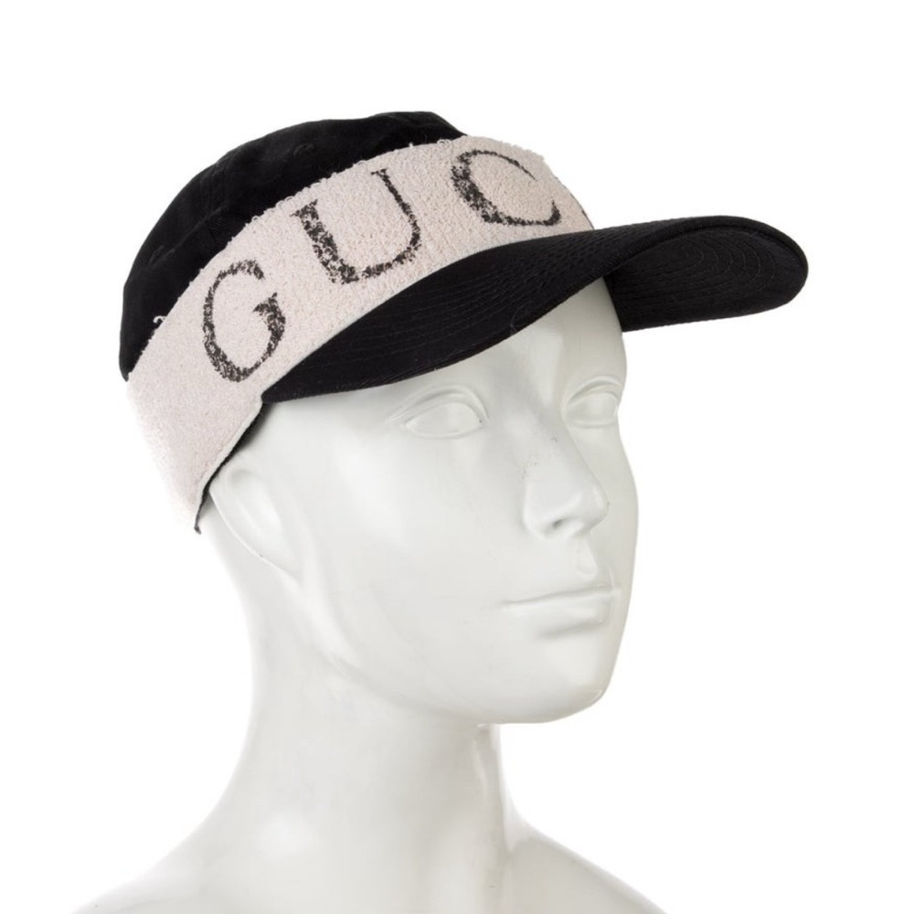 Gucci Black Cap with White Logo Woven Band - Picture 2 of 5